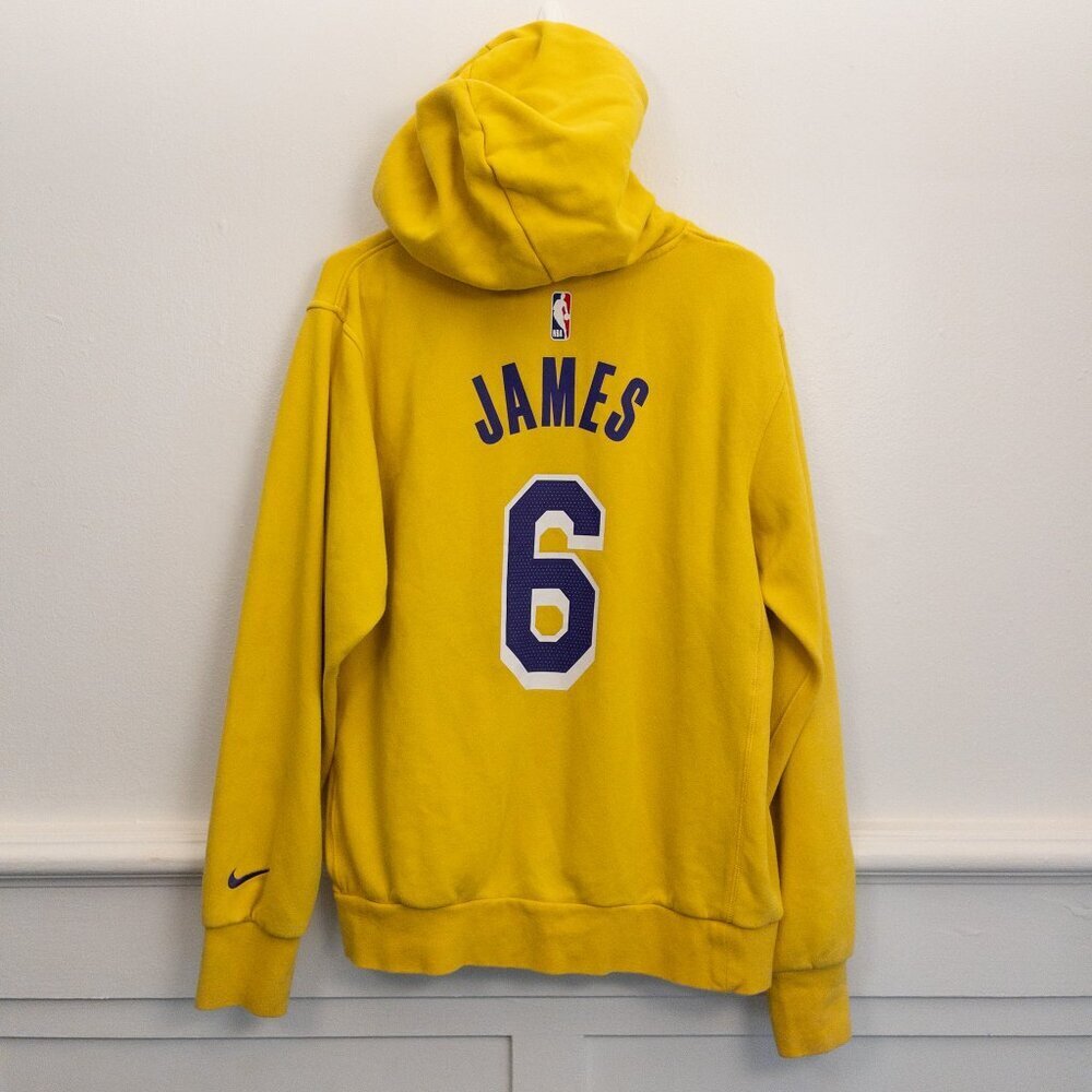 Nike Los Angeles Lakers LeBron James #6 Hoodie – Gold Purple Men’s Large - Picture 3 of 4